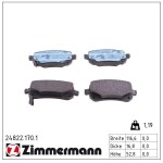 ZIMMERMANN Piduriklotsi komplekt,  ketaspidur 24822.170.1