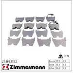 ZIMMERMANN Piduriklotsi komplekt,  ketaspidur 24888.170.2