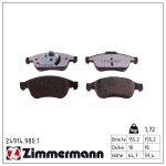 ZIMMERMANN Piduriklotsi komplekt,  ketaspidur rd:z 24914.980.1