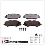 ZIMMERMANN Piduriklotsi komplekt,  ketaspidur rd:z 25022.985.2