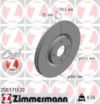 ZIMMERMANN Тормозной диск COAT Z 250.5713.20