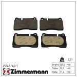 ZIMMERMANN Piduriklotsi komplekt,  ketaspidur 25145.160.1