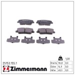 ZIMMERMANN Piduriklotsi komplekt,  ketaspidur 25153.155.1