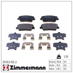 ZIMMERMANN Piduriklotsi komplekt,  ketaspidur 25153.155.2