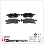 ZIMMERMANN Piduriklotsi komplekt,  ketaspidur 25192.190.1