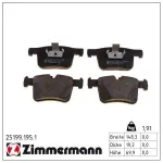 ZIMMERMANN Piduriklotsi komplekt,  ketaspidur 25199.195.1