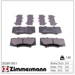 ZIMMERMANN Piduriklotsi komplekt,  ketaspidur 25209.170.1