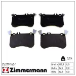 ZIMMERMANN Piduriklotsi komplekt,  ketaspidur 25219.165.1