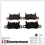 ZIMMERMANN Piduriklotsi komplekt,  ketaspidur 25512.175.1