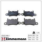ZIMMERMANN Piduriklotsi komplekt,  ketaspidur 25512.180.1