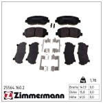 ZIMMERMANN Piduriklotsi komplekt,  ketaspidur 25564.160.2