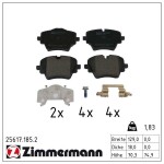ZIMMERMANN Piduriklotsi komplekt,  ketaspidur 25617.185.2