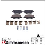 ZIMMERMANN Piduriklotsi komplekt,  ketaspidur 25733.170.2