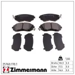 ZIMMERMANN Piduriklotsi komplekt,  ketaspidur 25760.170.1