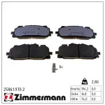 ZIMMERMANN Piduriklotsi komplekt,  ketaspidur rd:z 25861.970.2