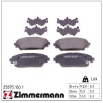 ZIMMERMANN Piduriklotsi komplekt,  ketaspidur 25875.160.1