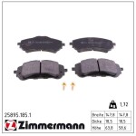 ZIMMERMANN Piduriklotsi komplekt,  ketaspidur 25895.185.1