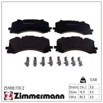 ZIMMERMANN Piduriklotsi komplekt,  ketaspidur 25908.170.2