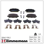 ZIMMERMANN  Piduriklotsi komplekt,ketaspidur 25947.170.2