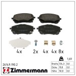 ZIMMERMANN Piduriklotsi komplekt,  ketaspidur 26149.190.2
