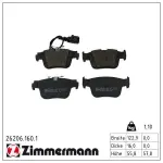 ZIMMERMANN Комплект тормозных колодок,  дисковый тормоз 26206.160.1