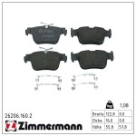 ZIMMERMANN Piduriklotsi komplekt,  ketaspidur 26206.160.2