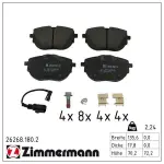 ZIMMERMANN Piduriklotsi komplekt,  ketaspidur 26268.180.2