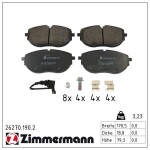 ZIMMERMANN Piduriklotsi komplekt,  ketaspidur 26270.190.2
