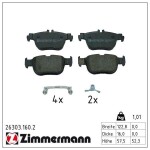 ZIMMERMANN Piduriklotsi komplekt,  ketaspidur 26303.160.2