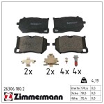 ZIMMERMANN Piduriklotsi komplekt,  ketaspidur 26306.180.2
