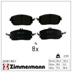 ZIMMERMANN Piduriklotsi komplekt,  ketaspidur 26581.180.1