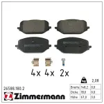 ZIMMERMANN Piduriklotsi komplekt,  ketaspidur 26588.180.2