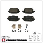ZIMMERMANN Piduriklotsi komplekt,  ketaspidur 26589.175.2