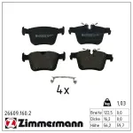 ZIMMERMANN Piduriklotsi komplekt,  ketaspidur 26609.160.2