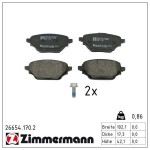 ZIMMERMANN Piduriklotsi komplekt,  ketaspidur 26654.170.2