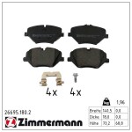 ZIMMERMANN Piduriklotsi komplekt,  ketaspidur 26695.180.2