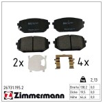 ZIMMERMANN Piduriklotsi komplekt,  ketaspidur 26731.195.2