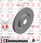 ZIMMERMANN Тормозной диск COAT Z 430.2616.20