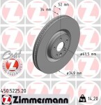 ZIMMERMANN Тормозной диск COAT Z 450.5225.20