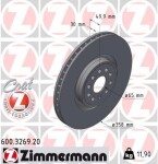 ZIMMERMANN Тормозной диск COAT Z 600.3269.20